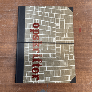 Notesbog med kunsttryk, Opskrifter, sort – produktbillede