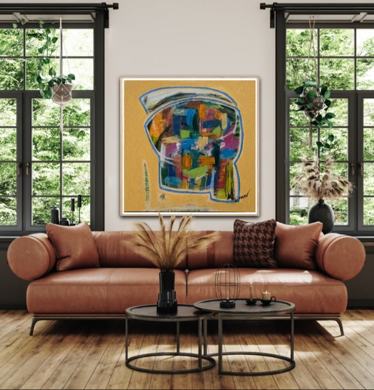 #1120 Maleri 100X100cm SOLD billede 5