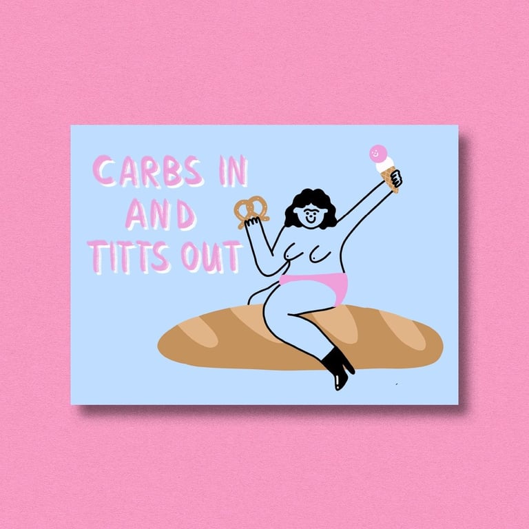 Carbs in & titts out, Kort