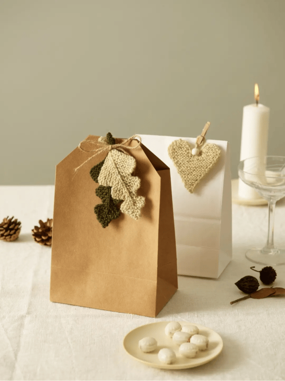 Opskrift: Egeblade strikket i finuld