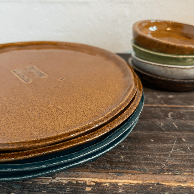 Frokost/kagetallerken, petrolblå billede 2