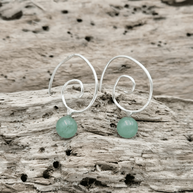 Ørekroge med aventurin.