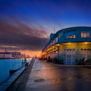 Solnedgang over Københavns havn – produktbillede