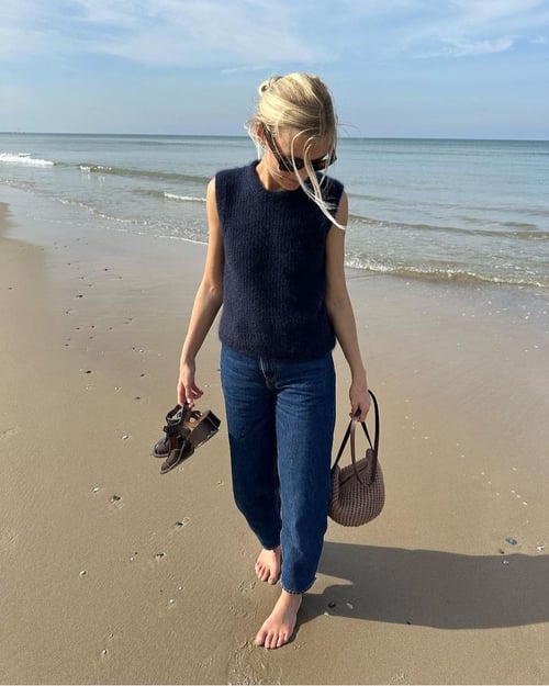 Kit: "Friday slipover" med V hals eller O-hals 