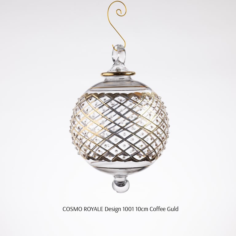 JULEKUGLE DESIGN 1001 COFFEE MED GULD billede 2