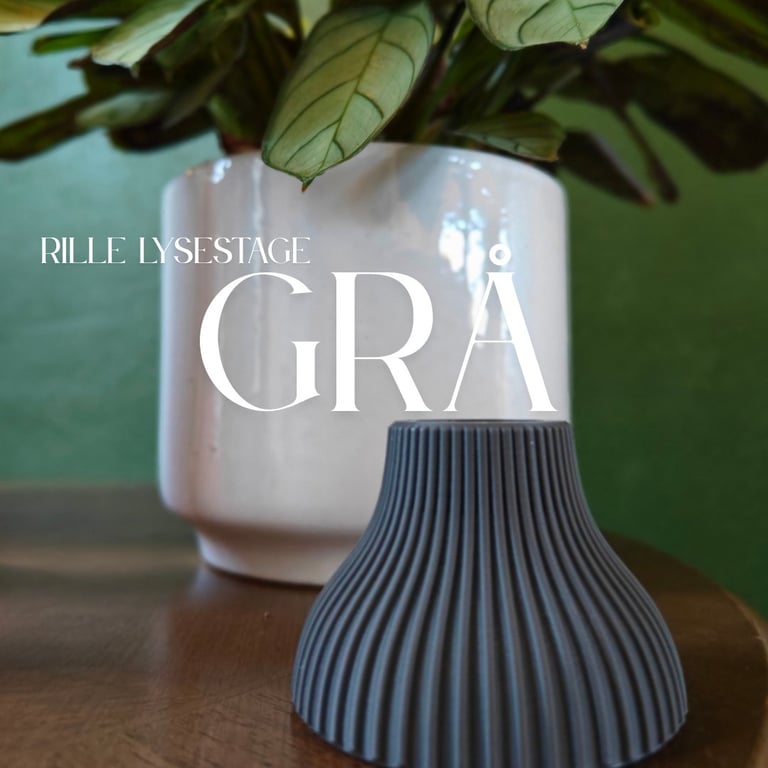 Rille Lysestage 1 stk  billede 4