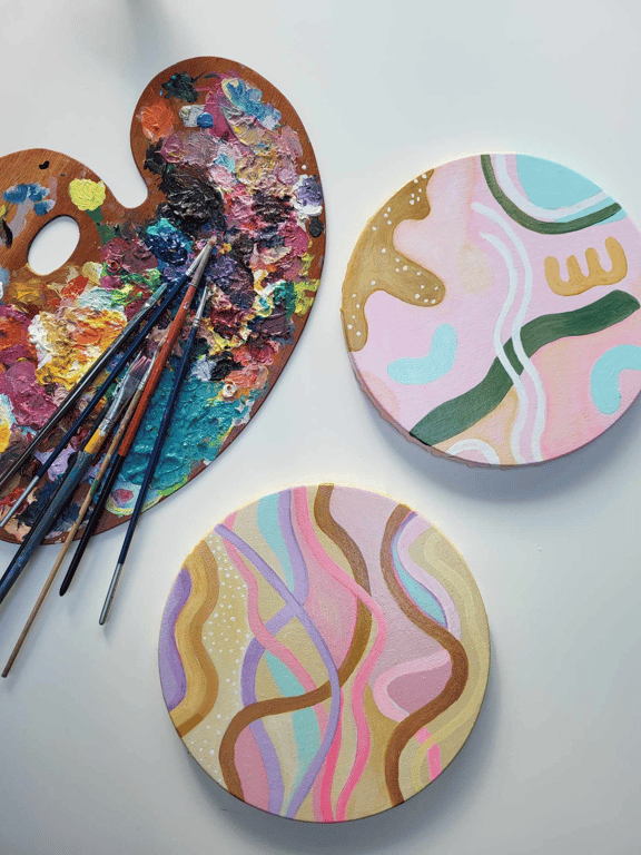 Akrylmaleri - Pastel zebra billede 2