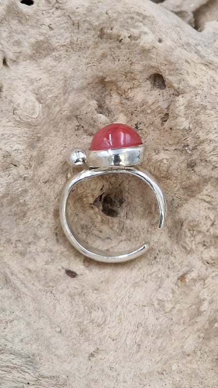 Unika jorbærkvarts sølv ring. billede 2