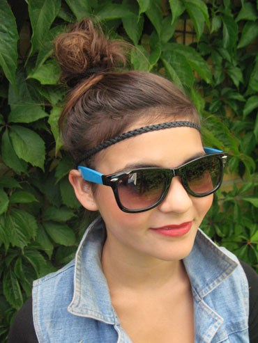 Zwart met blauwe wayfarer (2)