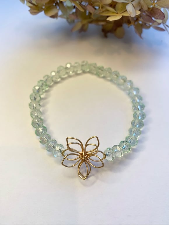 Flowers armbånd blå