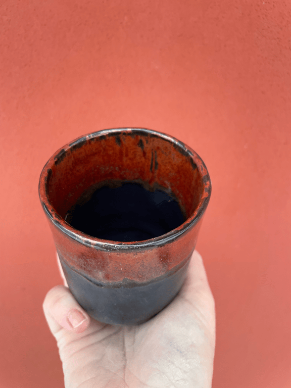 stentøjskrus mat sort/kobber billede 3