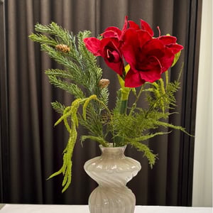 Rød amaryllis buket – produktbillede