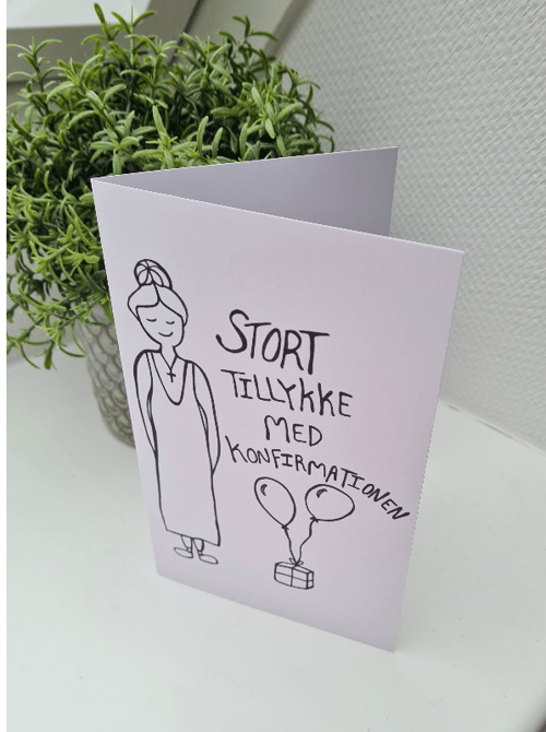 Kort: stort tillykke med konfirmation K (2)