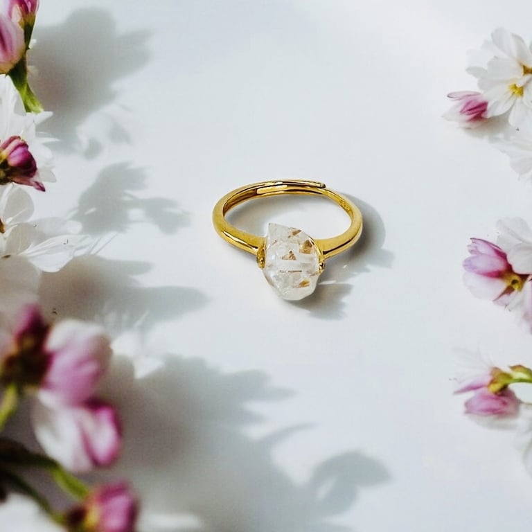 BeYou ring med en Herkimer diamant nr.12 billede 4