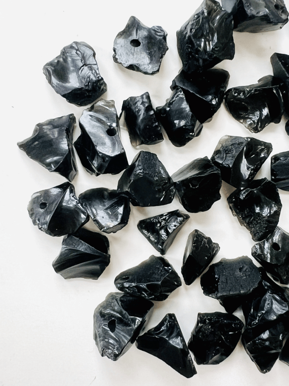 Sort Obsidian RAW- vedhæng  billede 3