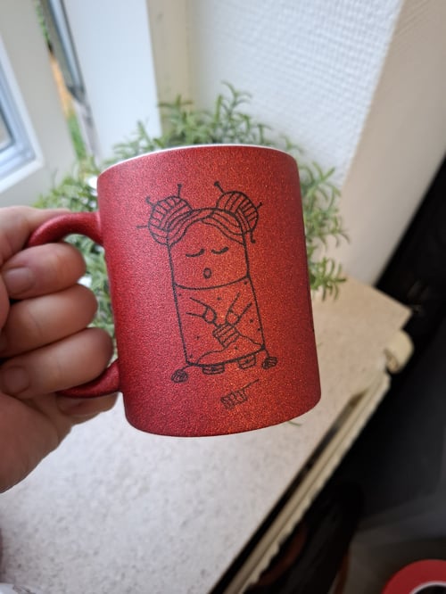 Krus: Strikkedamerne Rød Glimmer