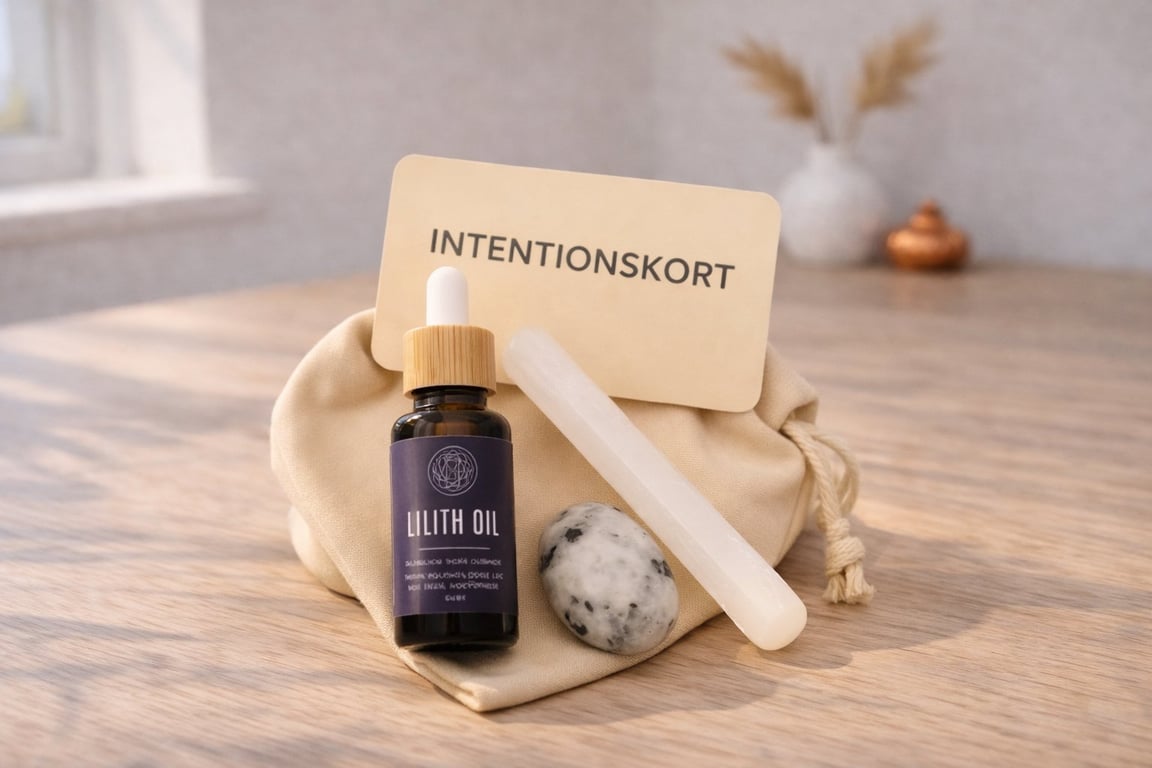 Lilith Power Sæt - Krystal &amp; Ritual kit til Styrke