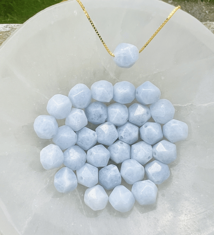 Akvamarin- star cut vedhæng