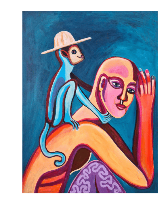 The fool with no hair - 60x80 cm billede 2