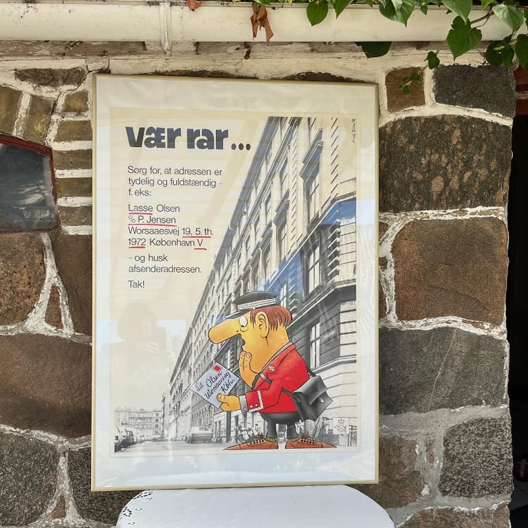 Post plakat "vær rar"