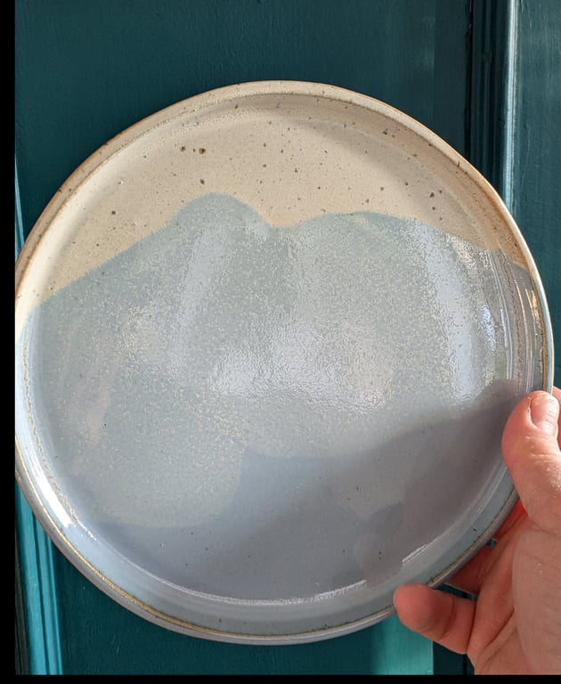 Frokosttallerken lysblå/beige