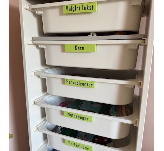 Tag skilte til IKEA Trofast elementer med valgfri tekst