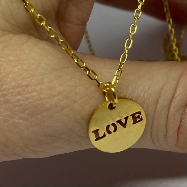 Halskæde med love coin billede 2