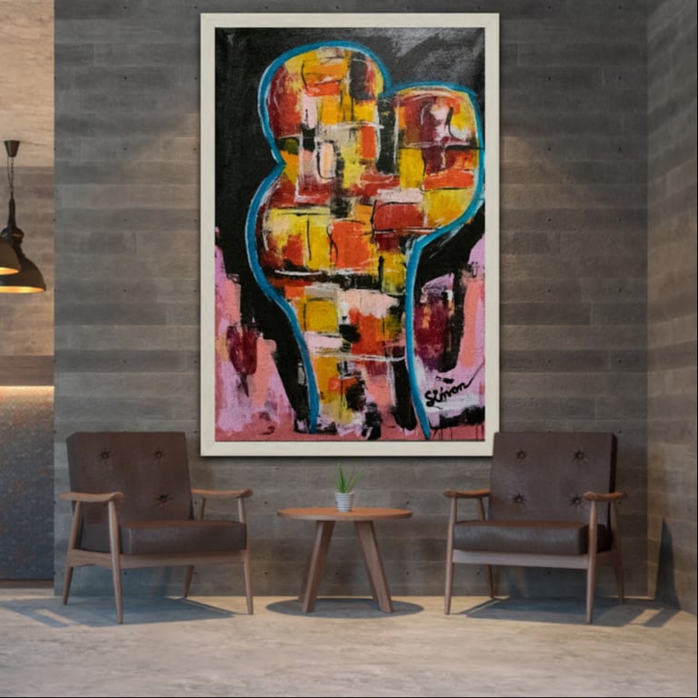 #1116 Maleri 100X150 cm SOLD billede 3