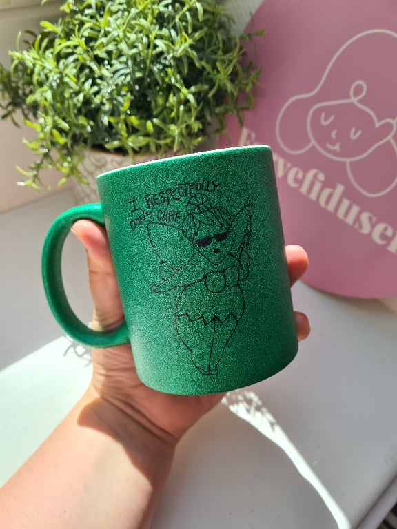 Krus: i respectfully don't care Grøn Glimmer