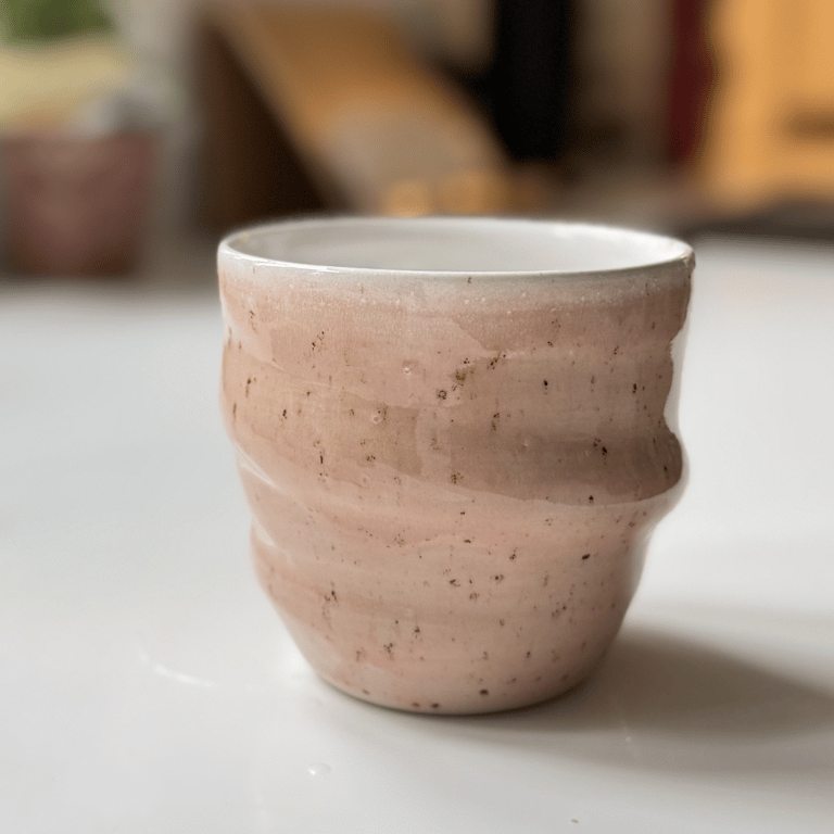 Spiral krus pudder rosa med nister, L billede 2