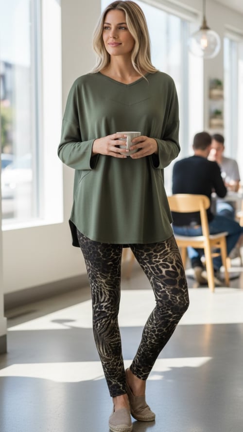 Dagmar leopard pants, Army leopard/zebra. Onesize 36-44 (2)