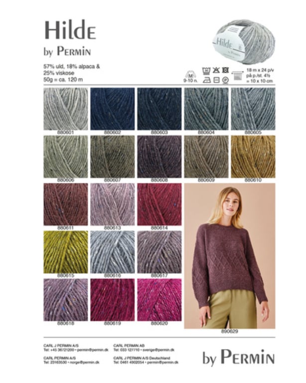 Garn: Hilde by Permin - ngl. á 50 g  (17)