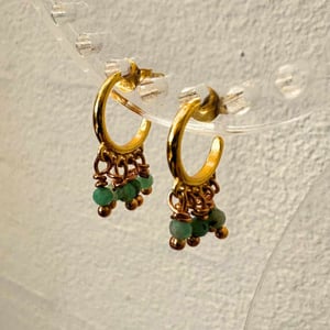 Smaragd øreringe  – produktbillede