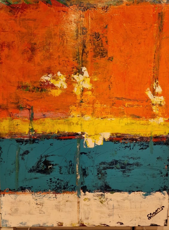 #1235  kunstværk 100 x 130 cm billede 4