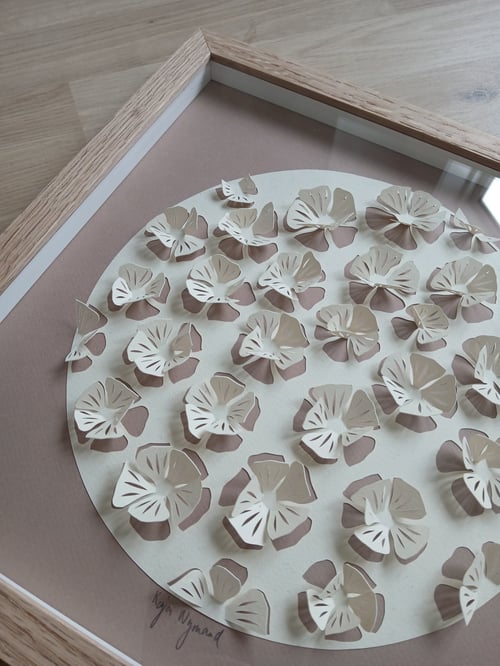 30x30, 3D papercut, nougat, indrammet  (2)