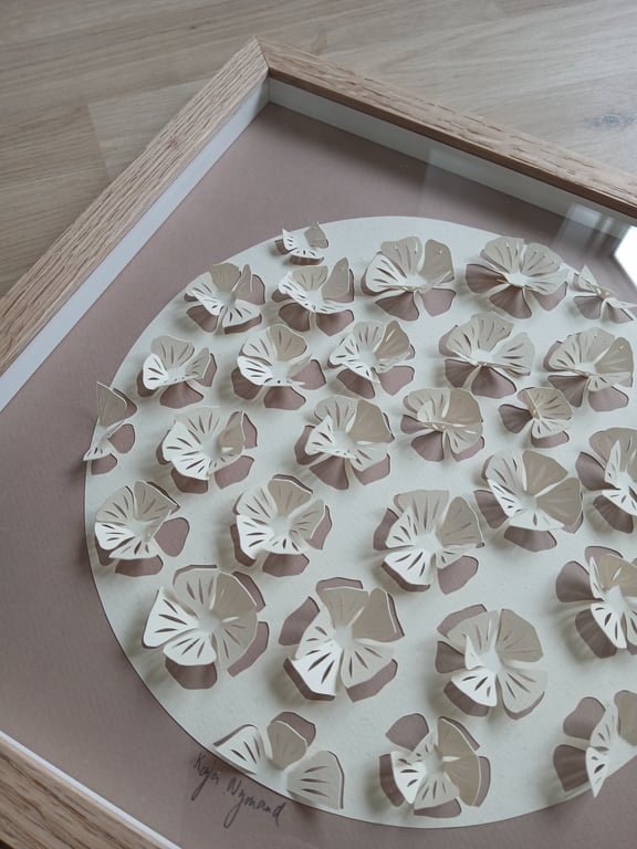 30x30, 3D papercut, nougat, indrammet  (2)