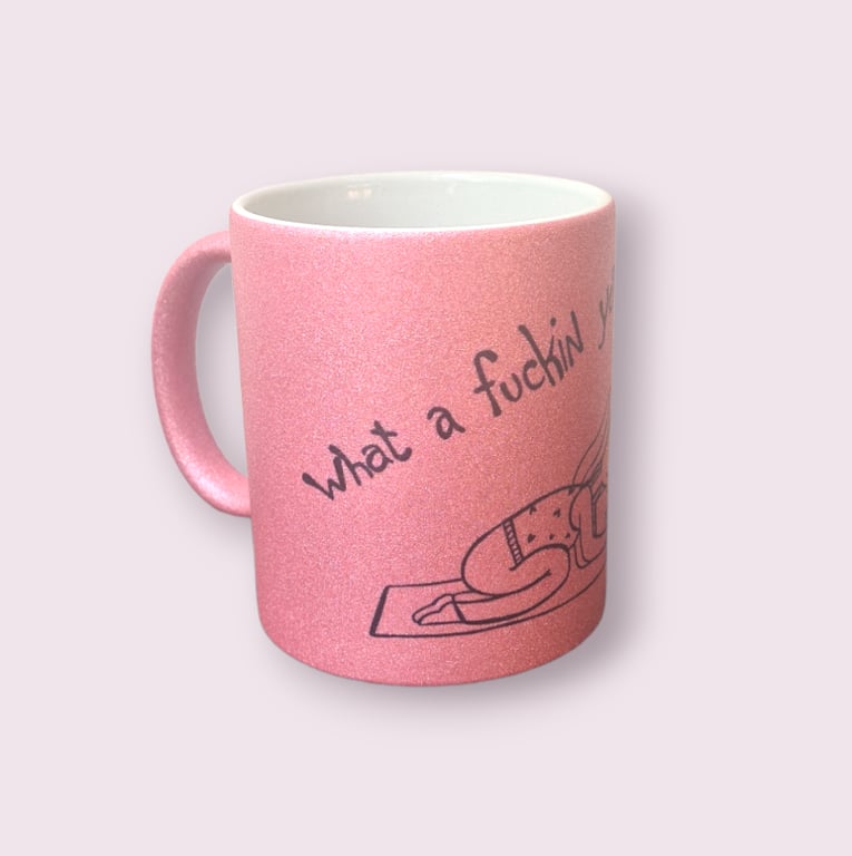 Krus: what a fuckin year Pink glimmer billede 3