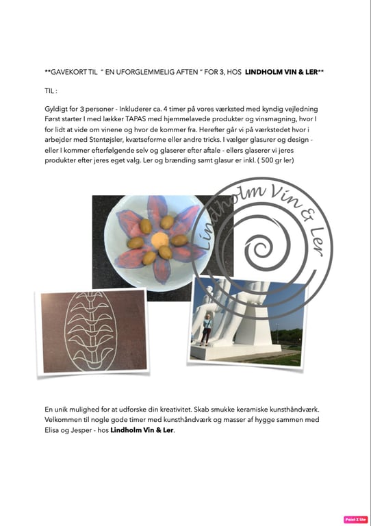 En uforglemmelig aften m. tapas og vin for 3. personer