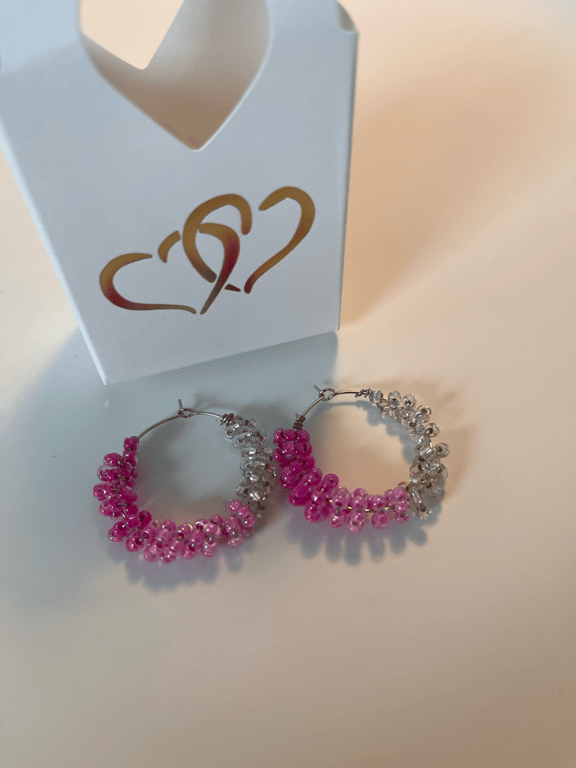 3  Farver i lyserøde og glasperler creole