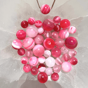 Pink Agat-vedhæng – produktbillede