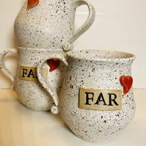 Keramik krus med tekst - FAR – produktbillede