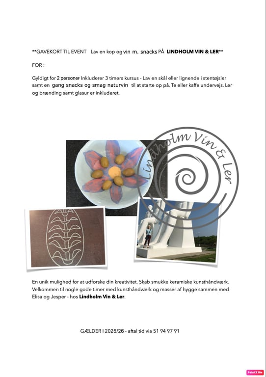 Giftcard 9 Kopevent 2 pers. Vin/snacks 