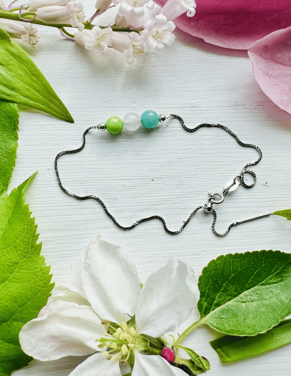 Ankelkæde- vælg selv krystaller