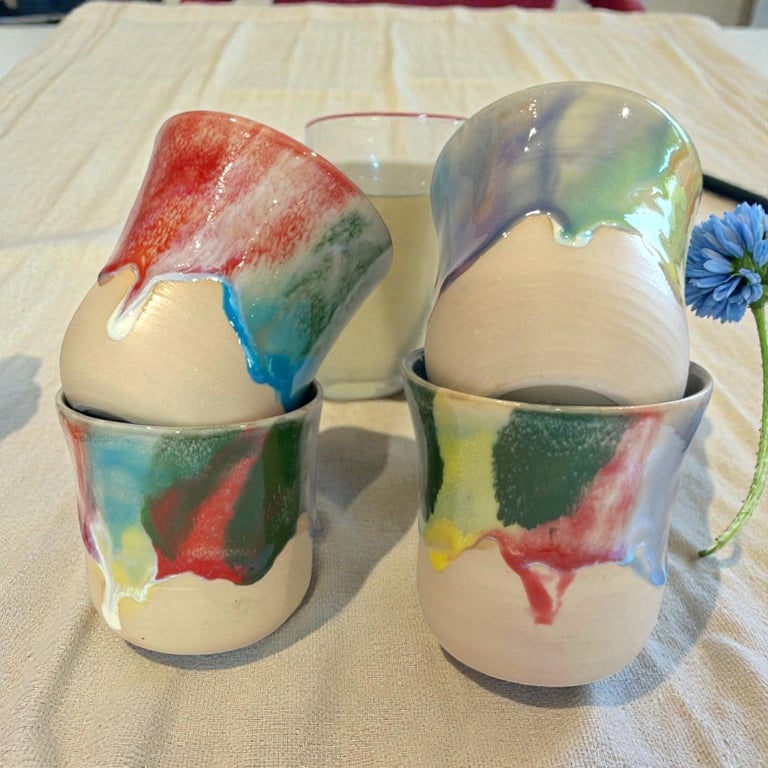 Farvespil – håndlavet keramikkrus billede 3