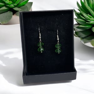 Grønne øreringe  – produktbillede