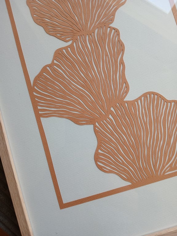 A3 papercut, fersken, indrammet  (3)