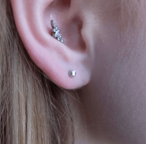 Disco stud sølv (4)