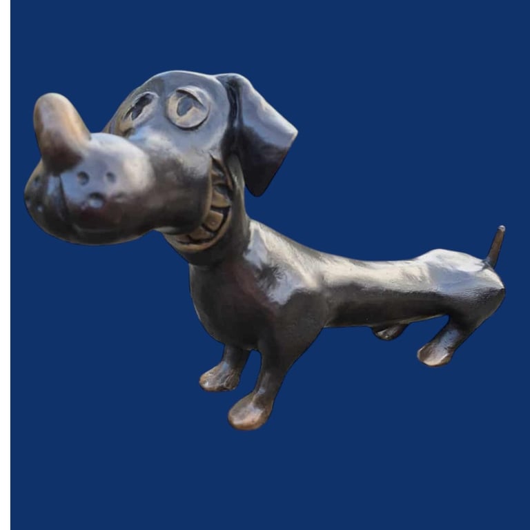 Karikatur Gravhund (Han) 