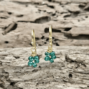 Ørekroge med krystaller. – produktbillede