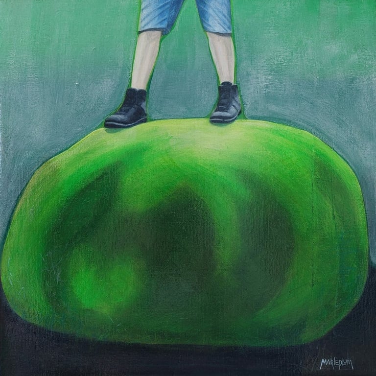 At være i forbindelse med jordens indre kræft © 35x35cm